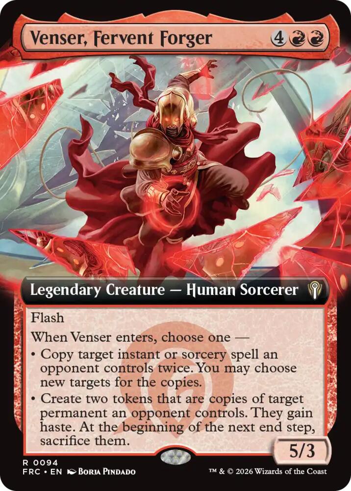 Venser, Fervent Forger (Extended Art) [Commander: Reality Fracture]