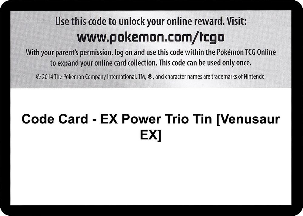 Code Card - EX Power Trio Tin [Venusaur EX]