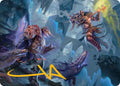 Garruk, Veiled Butcher // Garruk, Curse Breaker Art Card (Gold-Stamped Signature) [Art Series: Reality Fracture]