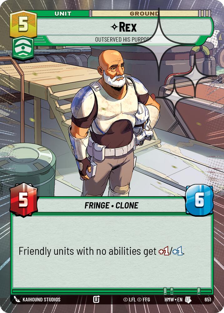 Rex - Outserved His Purpose (Hyperspace Foil) [Homeworlds]