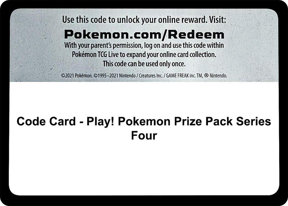Code Card - Play! Pokemon Prize Pack Series Four