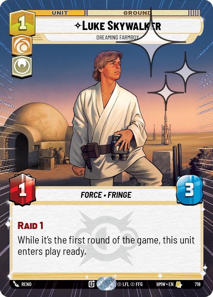 Luke Skywalker - Dreaming Farmboy (Hyperspace Foil) [Homeworlds]