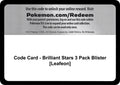 Code Card - Brilliant Stars 3 Pack Blister [Leafeon]