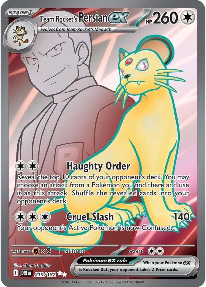 Team Rocket's Persian ex - 219/182