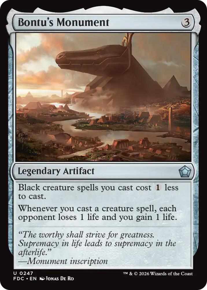 Bontu's Monument [Commander: Foundations]