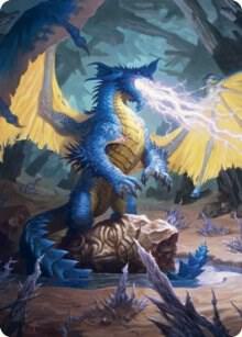 Blue Dragon Art Card