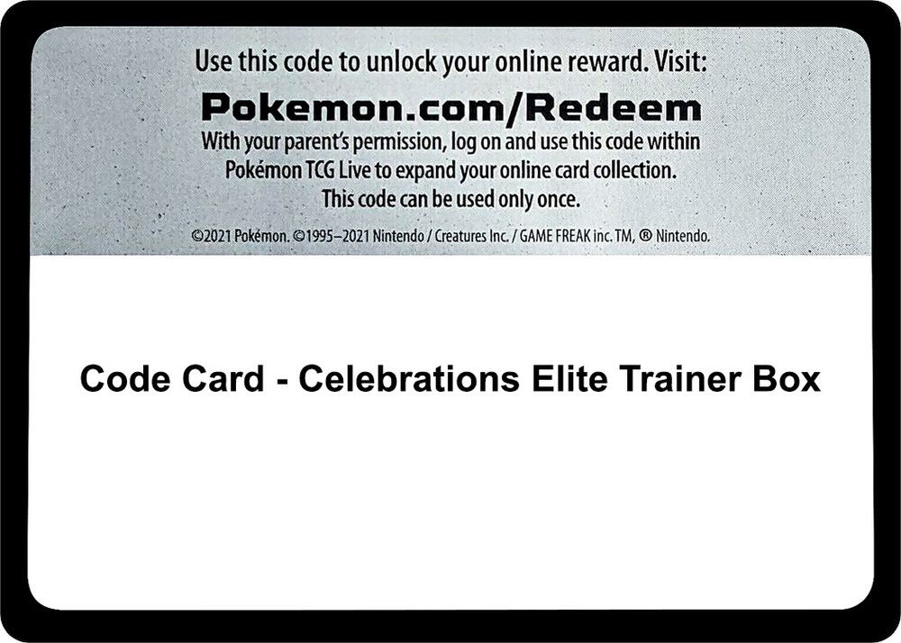 Code Card - Celebrations Elite Trainer Box
