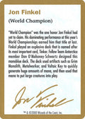 2000 Jon Finkel Biography Card