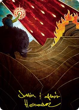 Stone Rain Art Card (Gold-Stamped Signature)