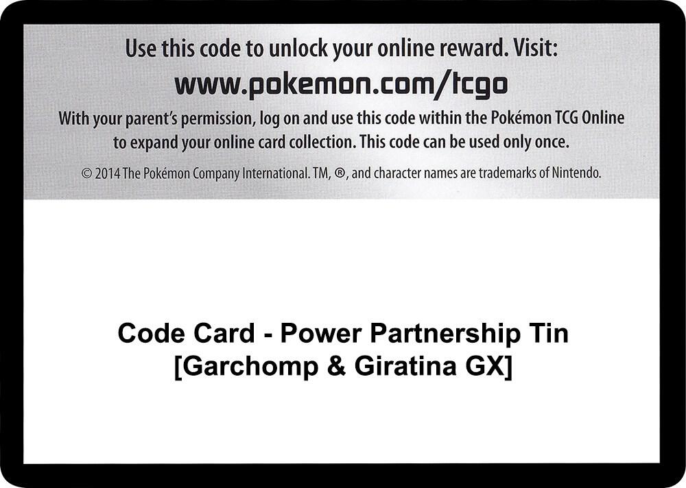 Code Card - Power Partnership Tin [Garchomp & Giratina GX]