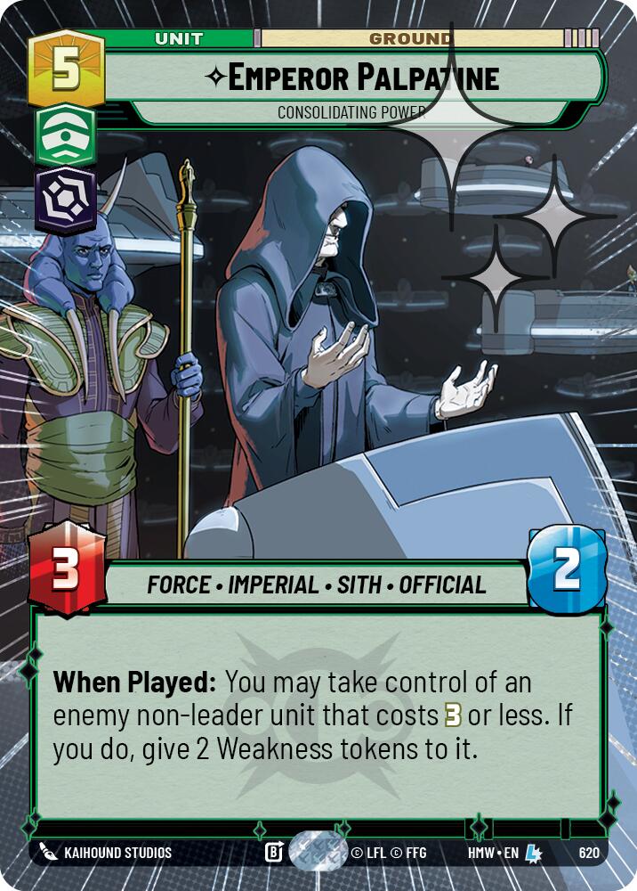 Emperor Palpatine - Consolidating Power (Hyperspace Foil) [Homeworlds]