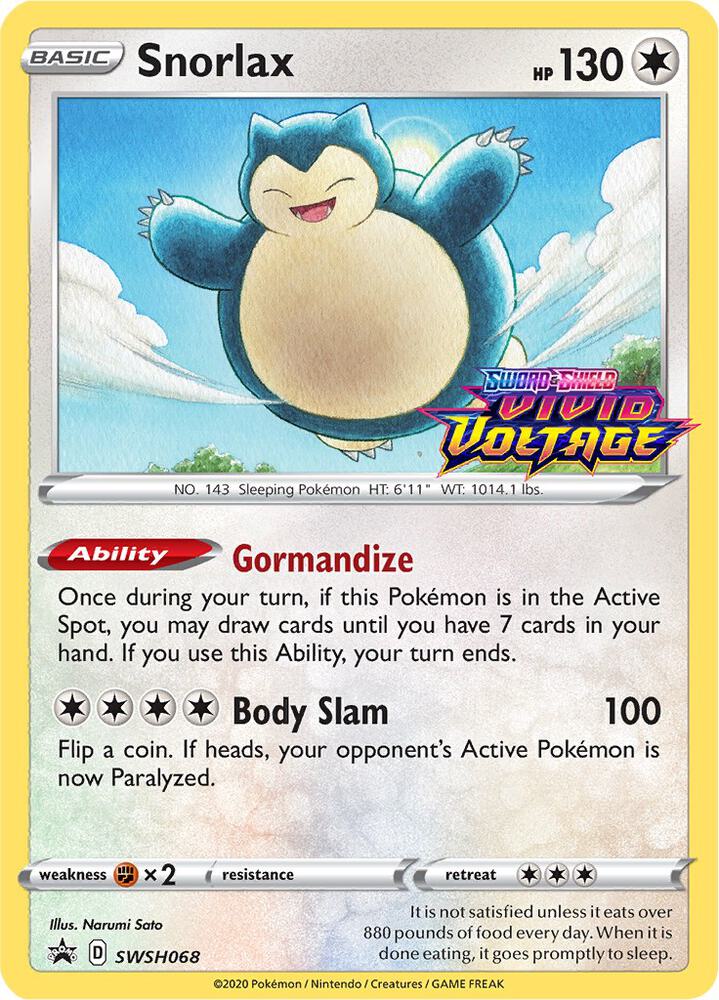 Snorlax - SWSH068 (Prerelease)