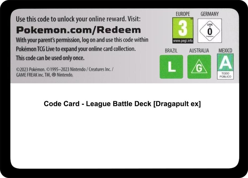 Code Card - League Battle Deck [Dragapult ex]