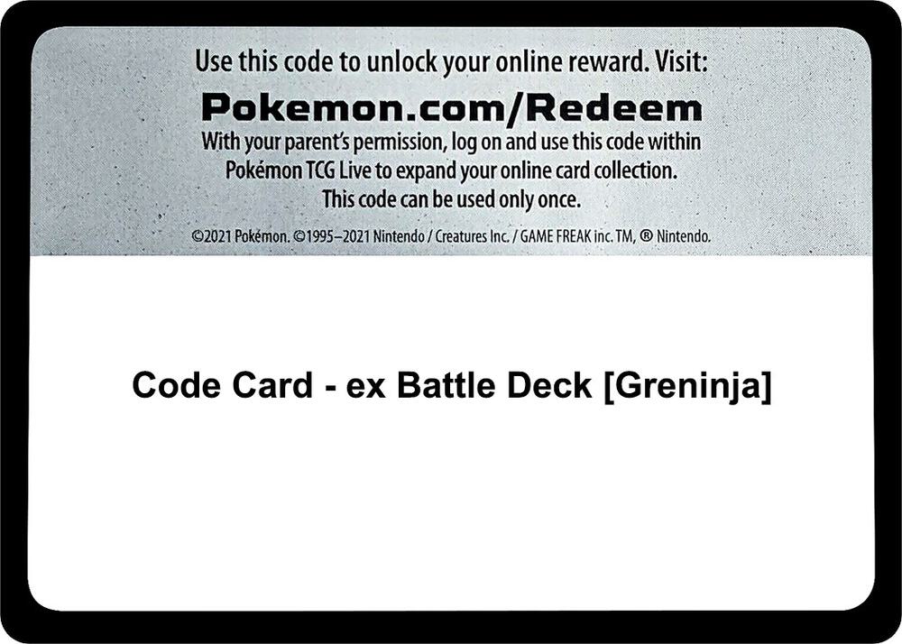 Code Card - ex Battle Deck [Greninja]