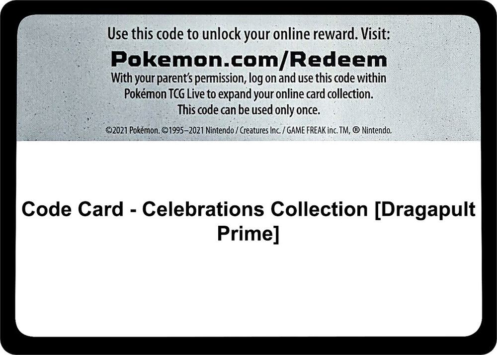 Code Card - Celebrations Collection [Dragapult Prime]