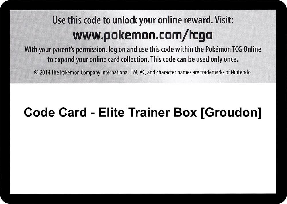 Code Card - Elite Trainer Box [Groudon]