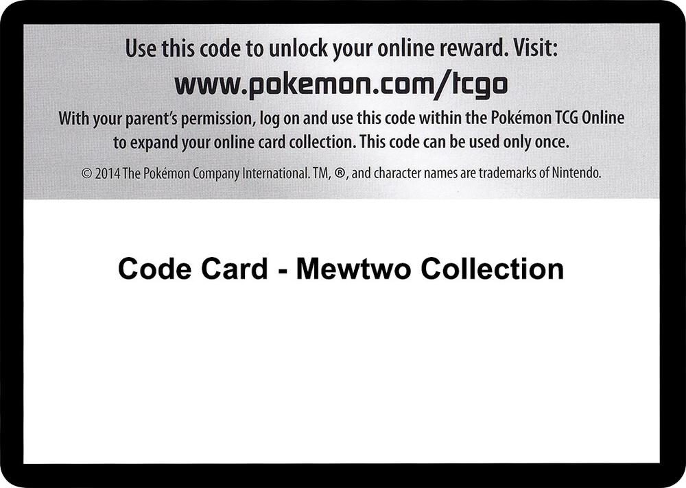 Code Card - Mewtwo Collection