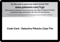 Code Card - Detective Pikachu Case File
