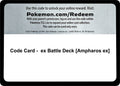 Code Card - ex Battle Deck [Ampharos ex]