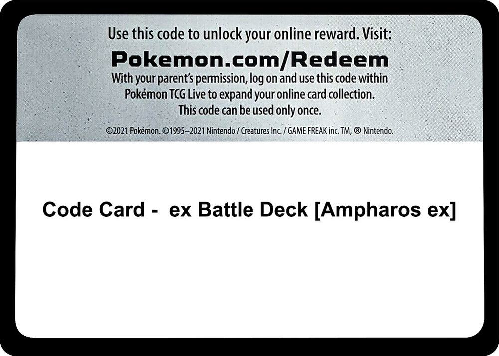 Code Card - ex Battle Deck [Ampharos ex]