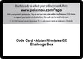 Code Card - Alolan Ninetales GX Challenge Box