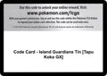 Code Card - Island Guardians Tin [Tapu Koko GX]