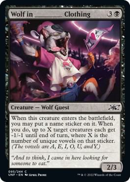 Wolf in _______ Clothing