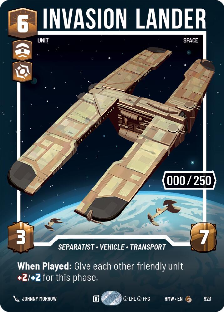 Invasion Lander (Serialized) [Homeworlds]