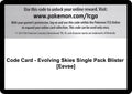Code Card - Evolving Skies Single Pack Blister [Eevee]