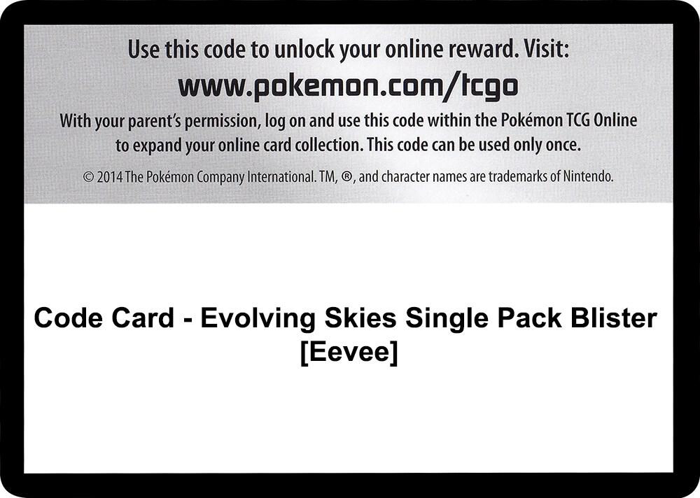 Code Card - Evolving Skies Single Pack Blister [Eevee]
