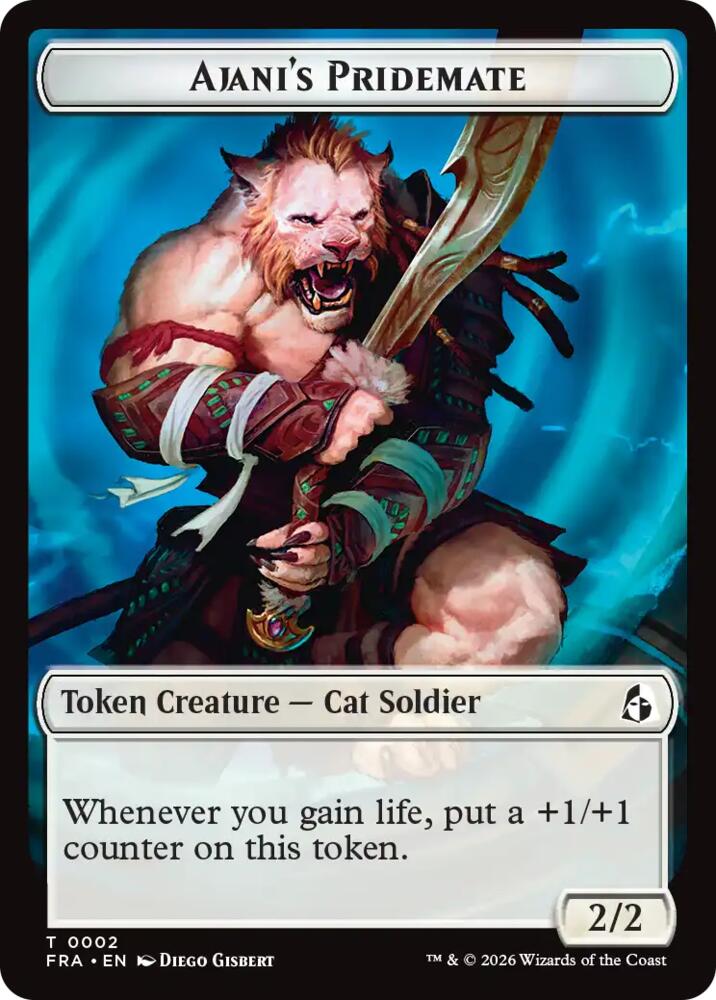 Ajani's Pridemate // Ajani Resolute Double-Sided Token