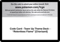 Code Card - Team Up Theme Deck - "Relentless Flame" [Charizard]